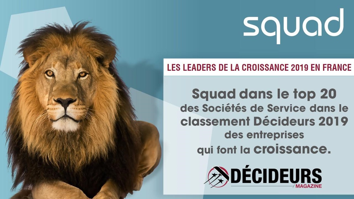 Squad dans le Top 20 des Société de Service qui font la croissance